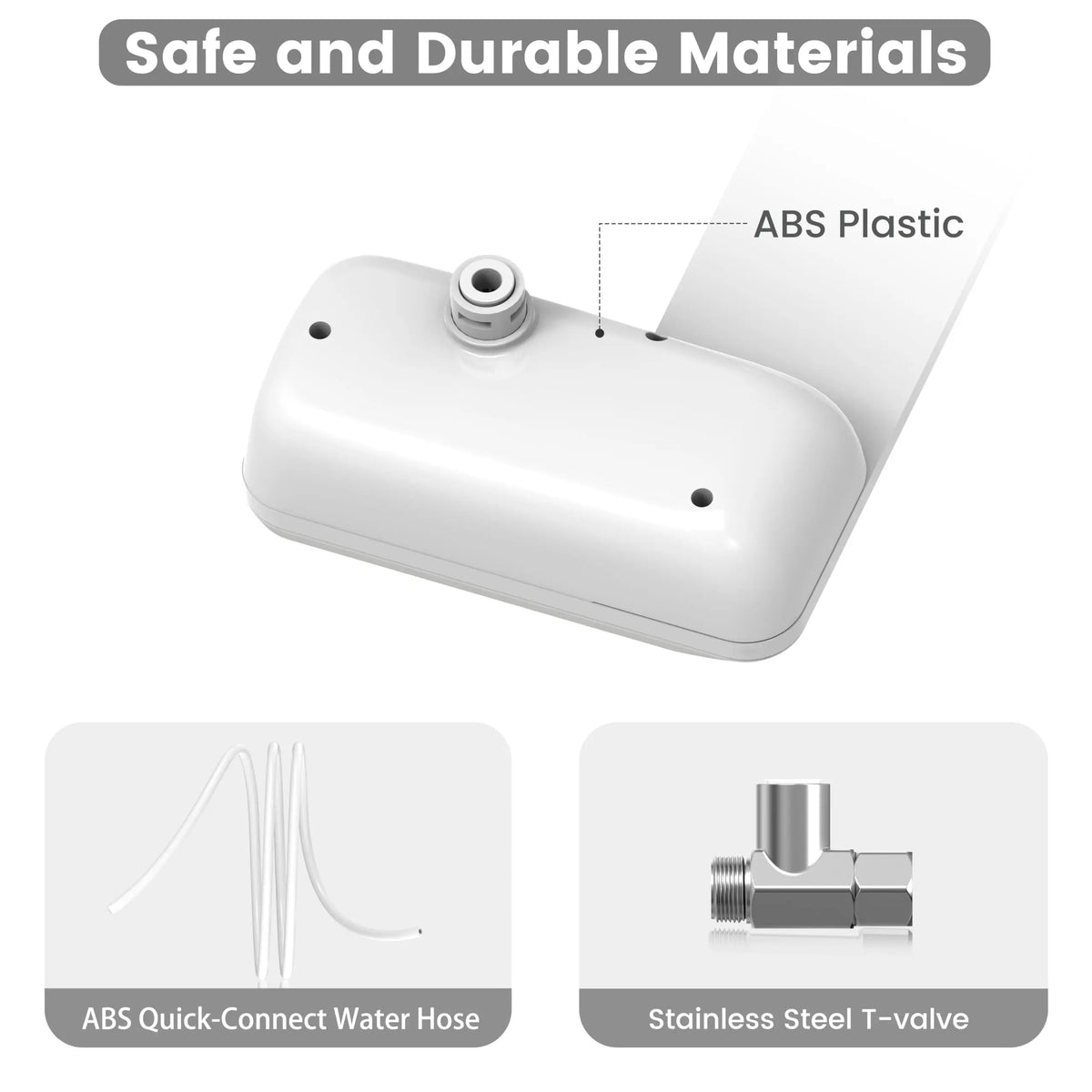Non Electric Toilet Bidet Attachment With Self Cleaning Nozzle