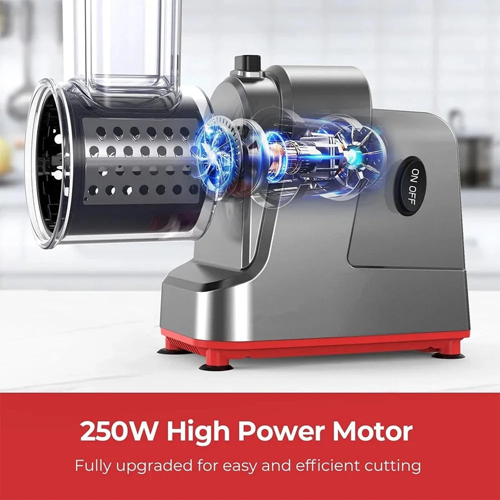 Electric 5 In 1 Vegetable Slicer Shredder And Cheese Grater
