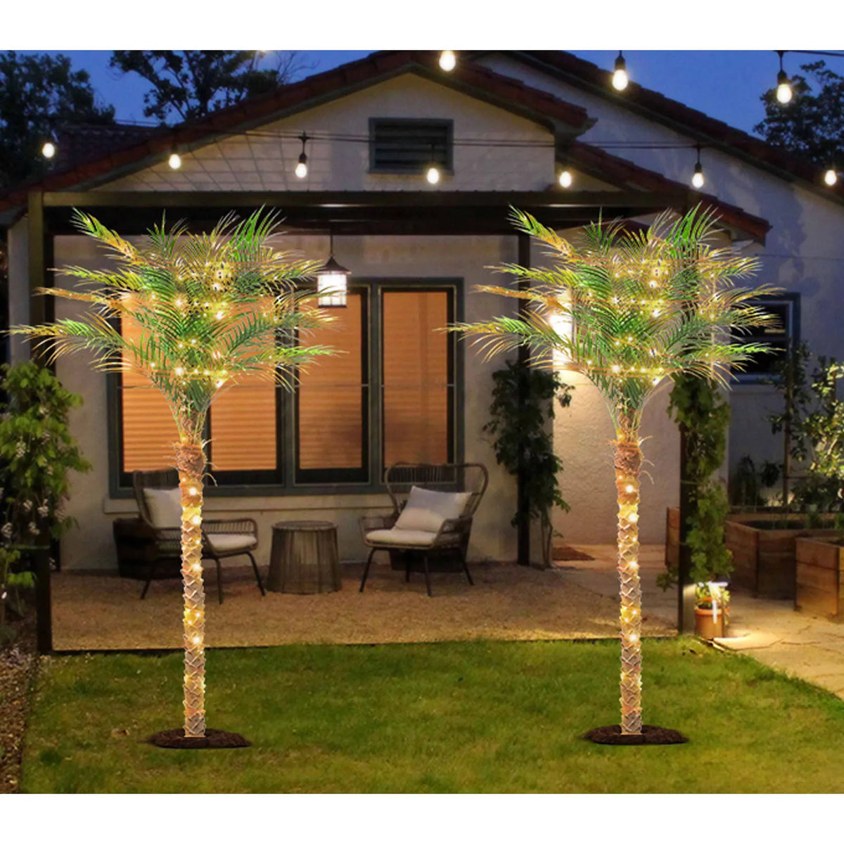 Olitree Artificial Golden Cane Palm Tree for Home and Patio Decor
