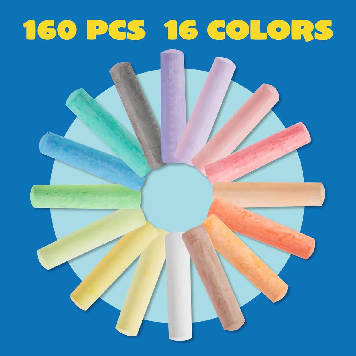 Joyfy Washable Sidewalk Chalk Set for Outdoor Art and Play