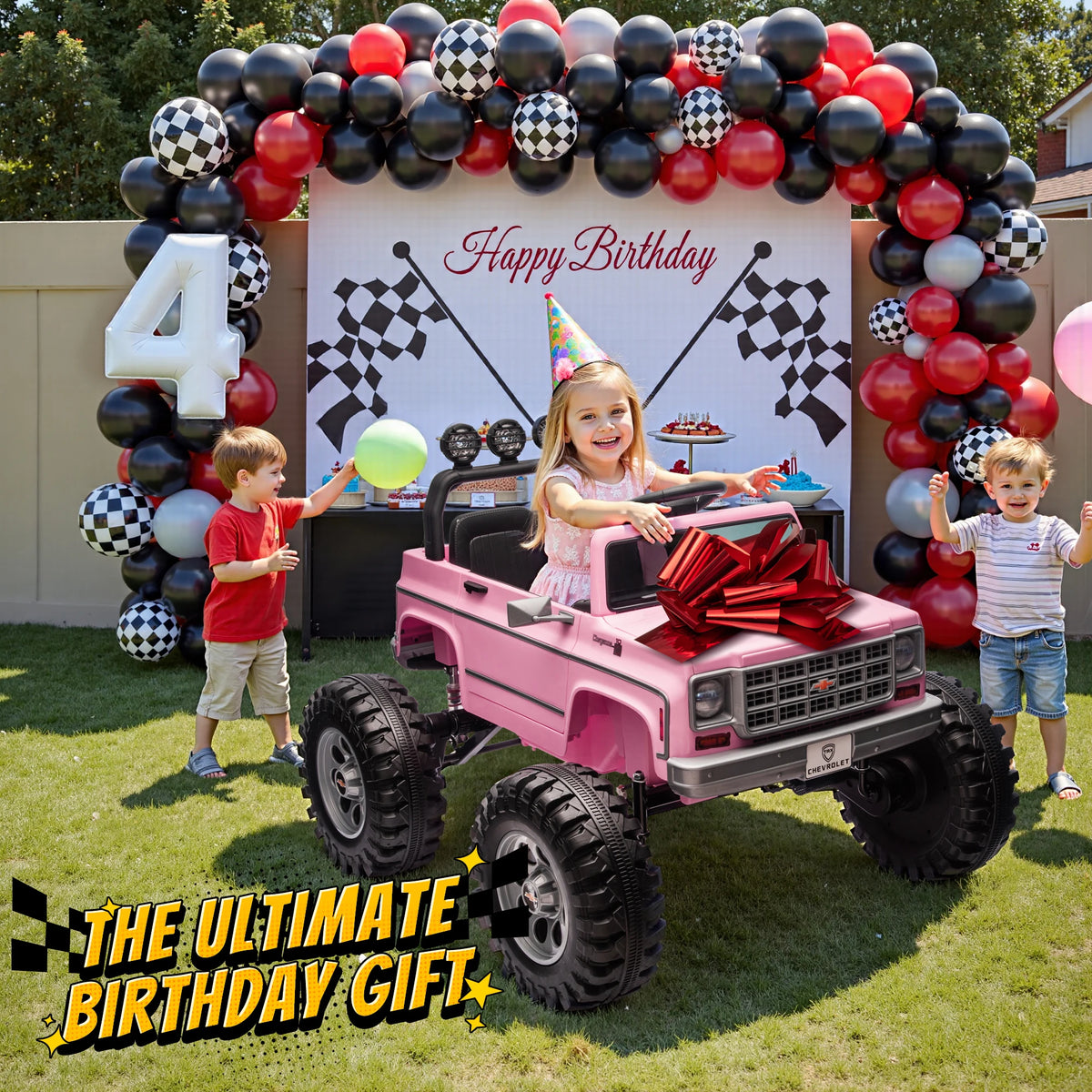 JOYRACER Licensed Chevrolet Cheyenne Ride On Car for Kids