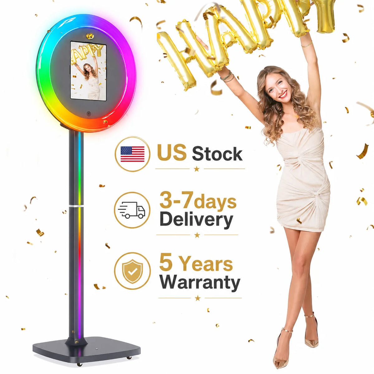 Neson Portable LED Photobooth Machine For Events And Parties