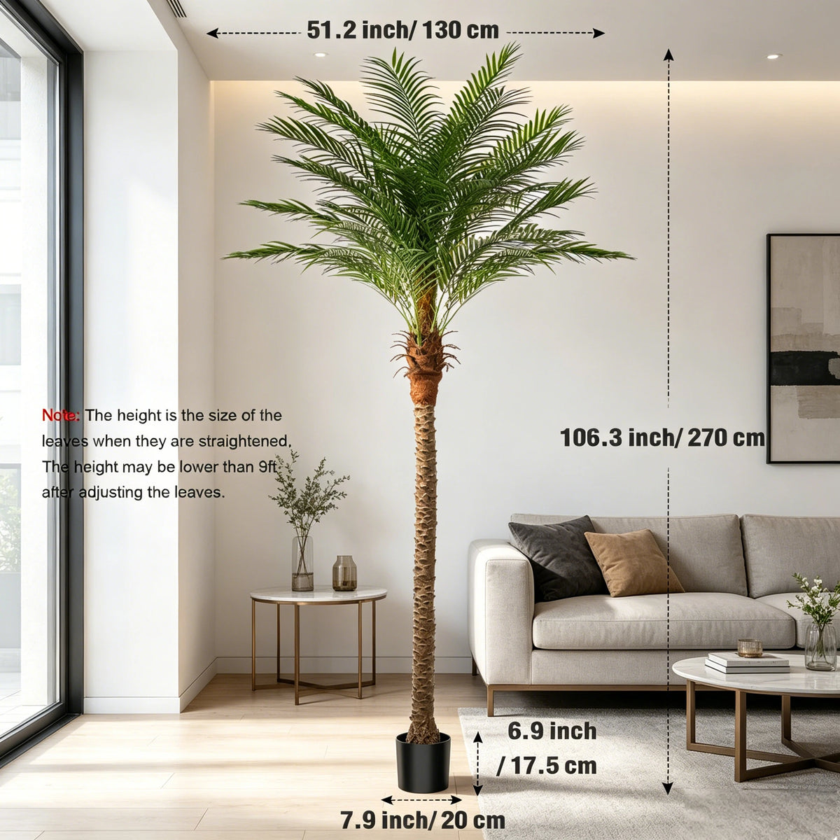 Olitree Artificial Golden Cane Palm Tree for Home and Patio Decor