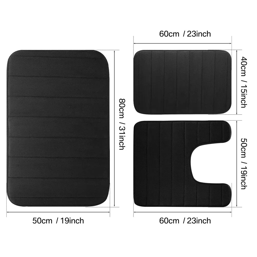 Non Slip Memory Foam Mat Designed For Quick Bathroom Drying