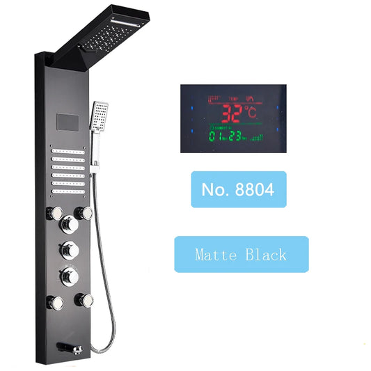 Shinesia LED Rain Shower Panel Spa Massage Jet Faucet System