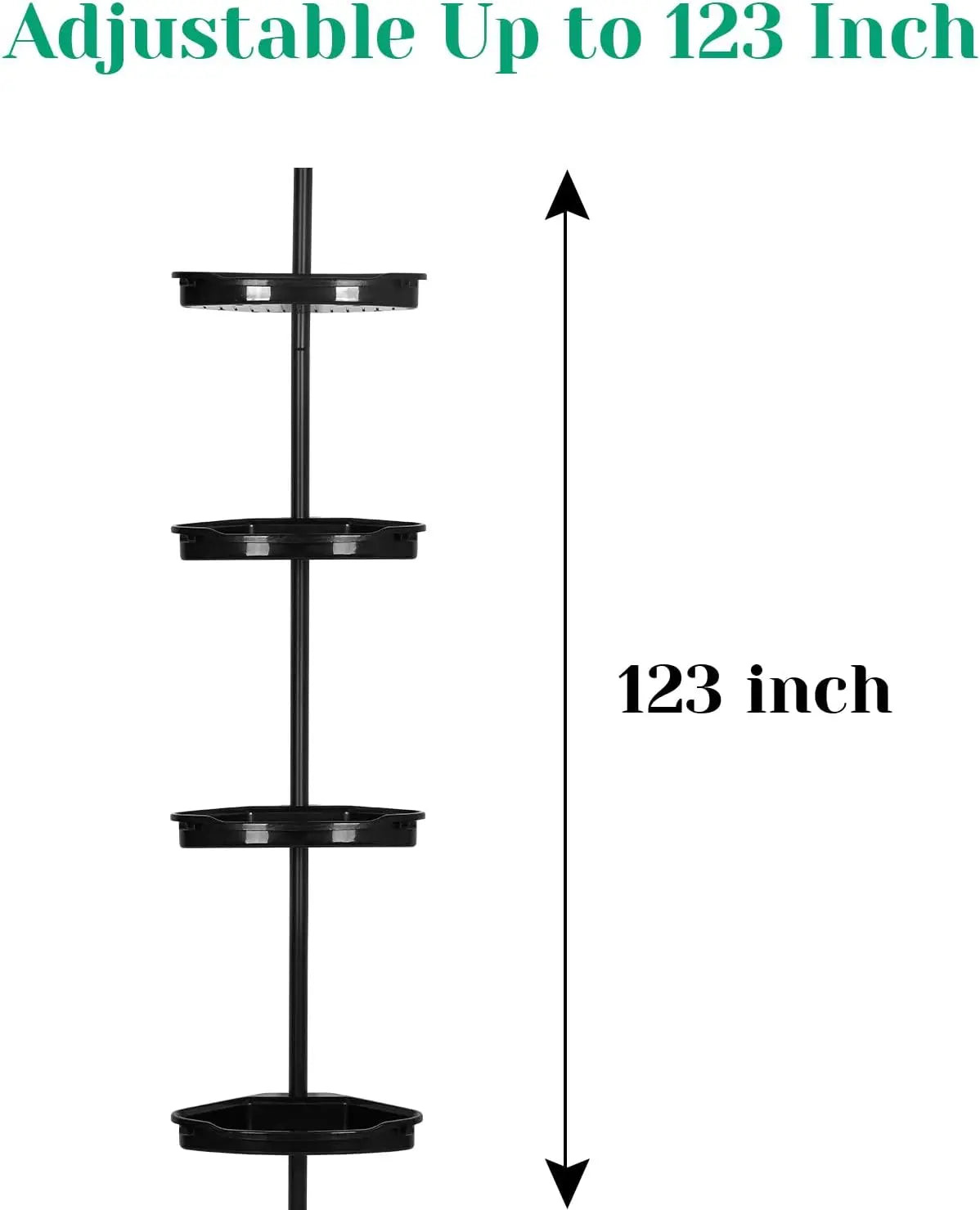 Telescopic Corner Shower Caddy Rust Proof Bathroom Storage Rack Organizer