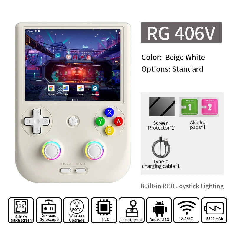 Anbernic RG406V Retro Handheld Gaming Console With Hall Joysticks
