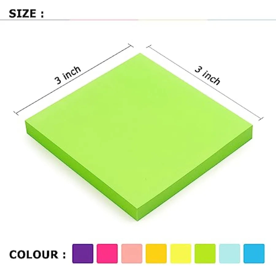 Adhesive Sticky Notes Pads For Office School And Home Use