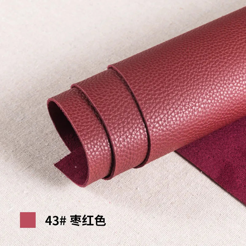 Thickened Soft PU Suede Lychee Faux Leather Sewing Fabric