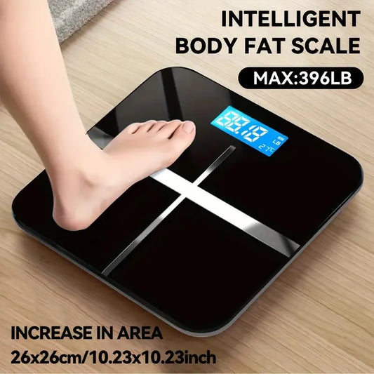 ZNLYRION Digital Bathroom Scale With LCD Display And Tempered Glass Platform