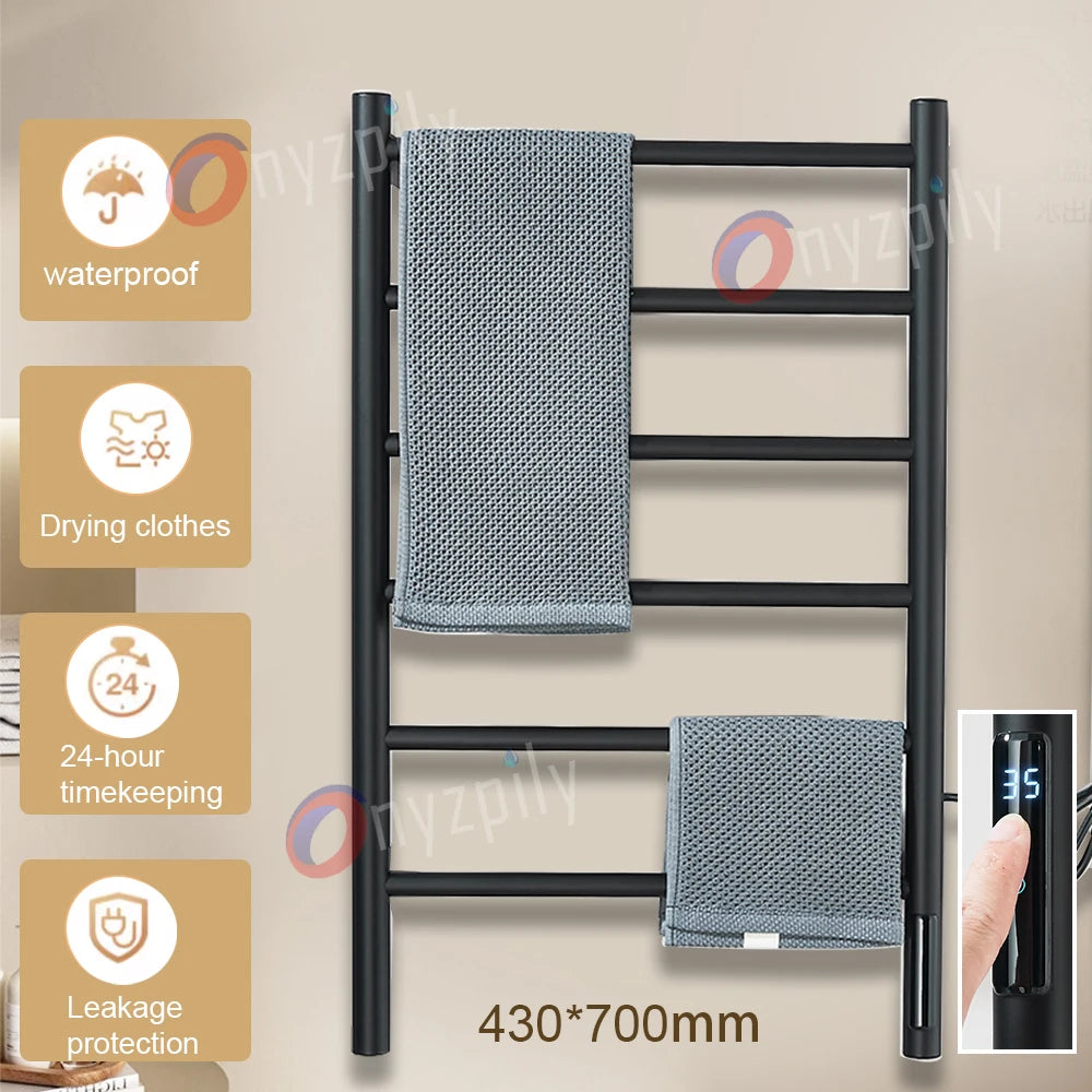Onyzpily 304 Stainless Steel Electric Heated Towel Rack Touch Thermostat