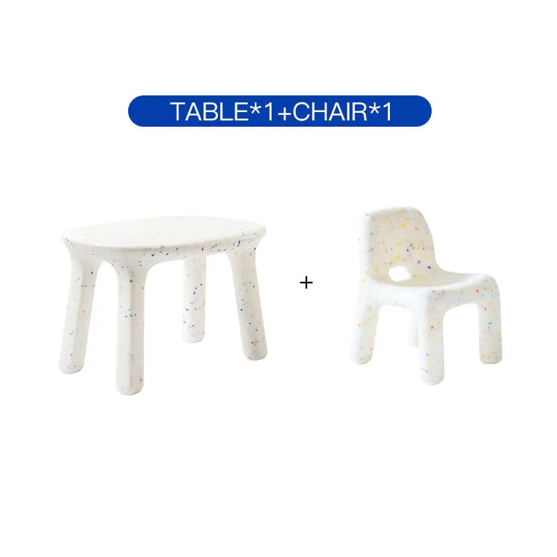 DECOPAI Kids Study Table And Chairs Set With Backrests
