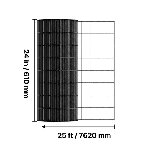 SucceBuy Galvanized Vinyl Coated Welded Wire Mesh for Garden Fencing