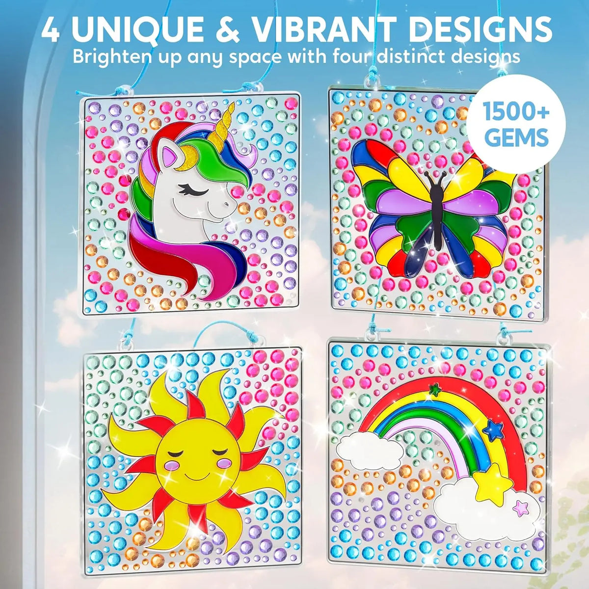 Joyfy Suncatcher Window Art And Gem Craft Kit for Kids