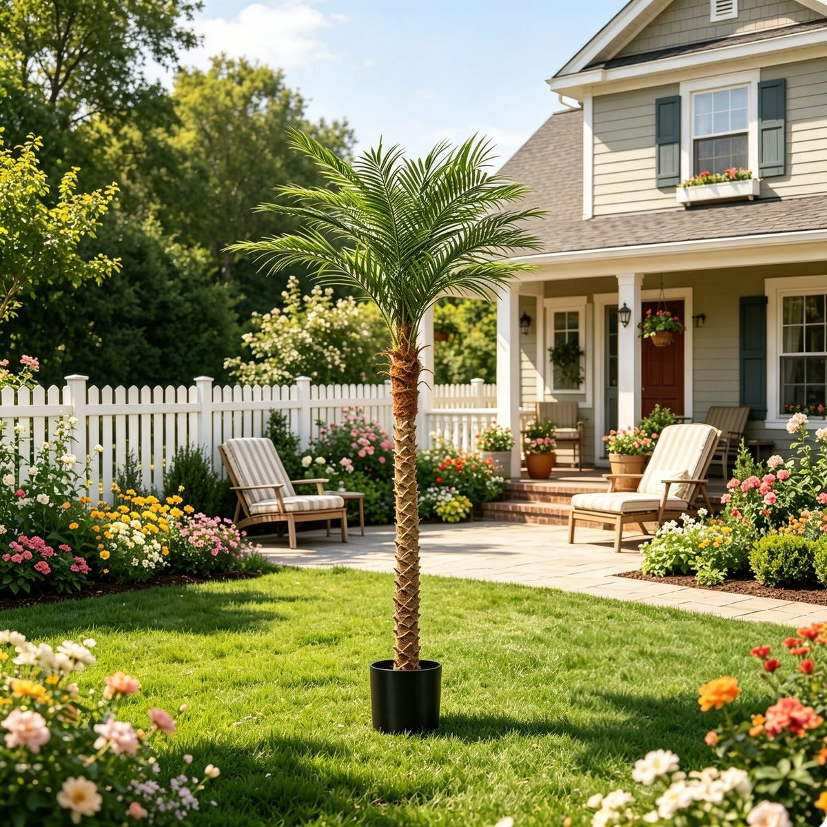 Olitree Artificial Golden Cane Palm Tree for Home and Patio Decor