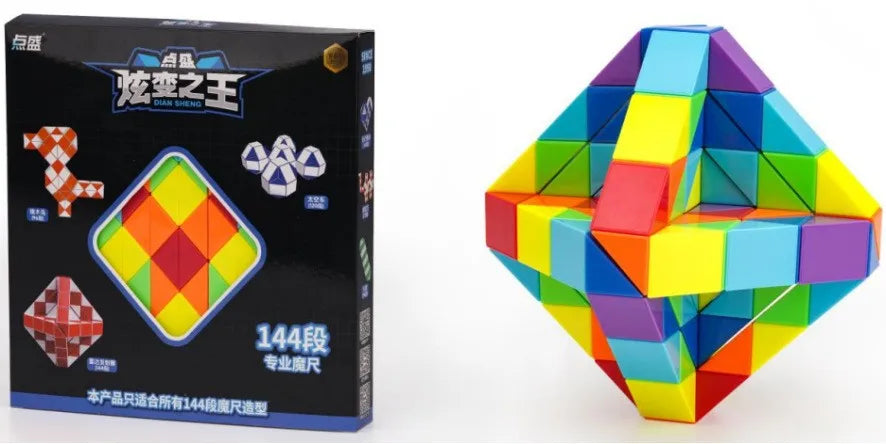 Diansheng Magic Snake Ruler Cube Folding Puzzle Toy for Kids and Adults