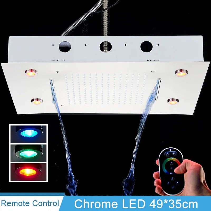 Shinesia LED Rainfall Shower Head With Changing Lights