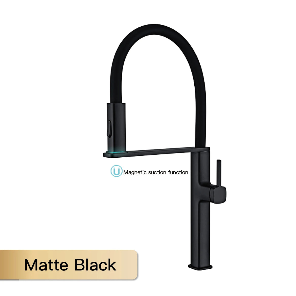 Aitana Brass Pull Out Magnetic Single Handle Kitchen Faucet