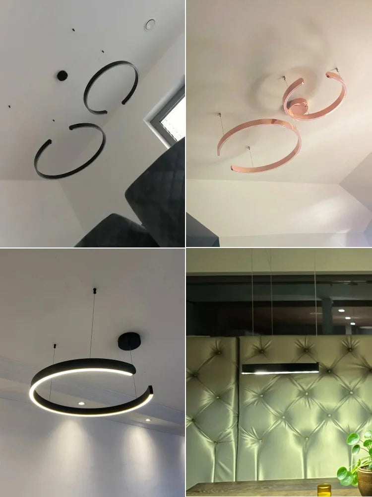 SLL Modern Nordic LED Ring Pendant Light for Living Spaces