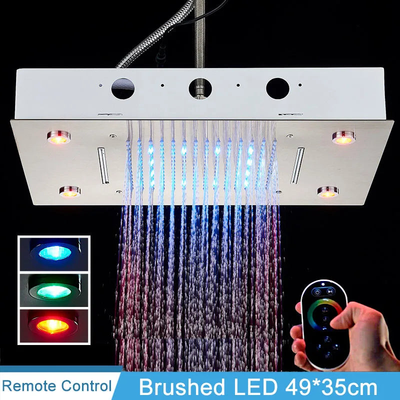 Shinesia LED Rainfall Shower Head With Changing Lights