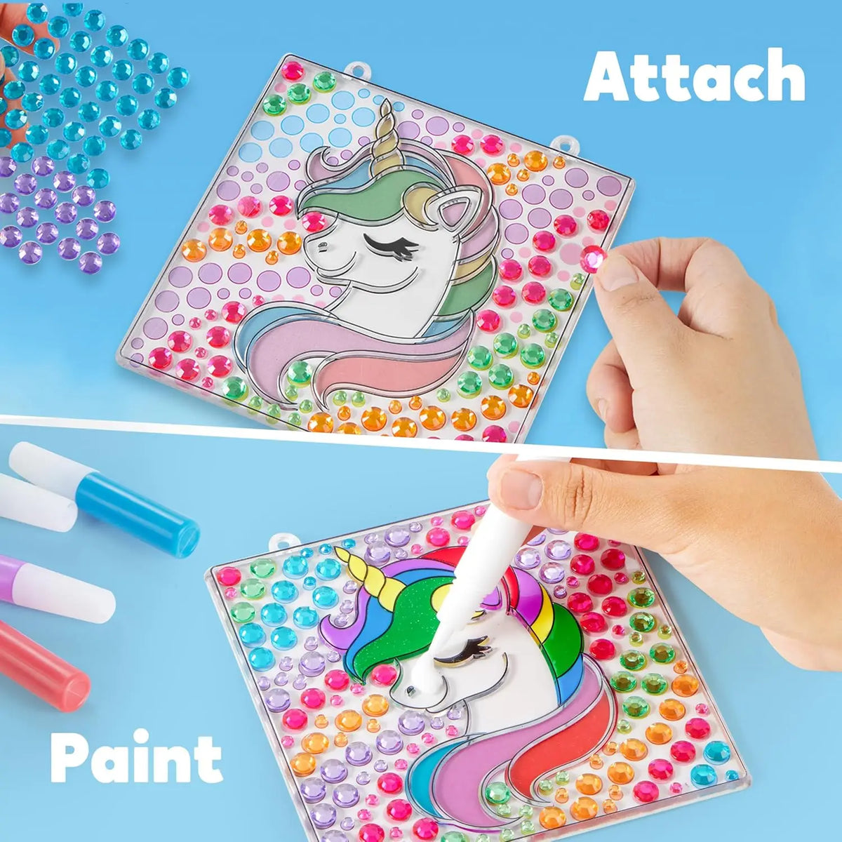 Joyfy Suncatcher Window Art And Gem Craft Kit for Kids