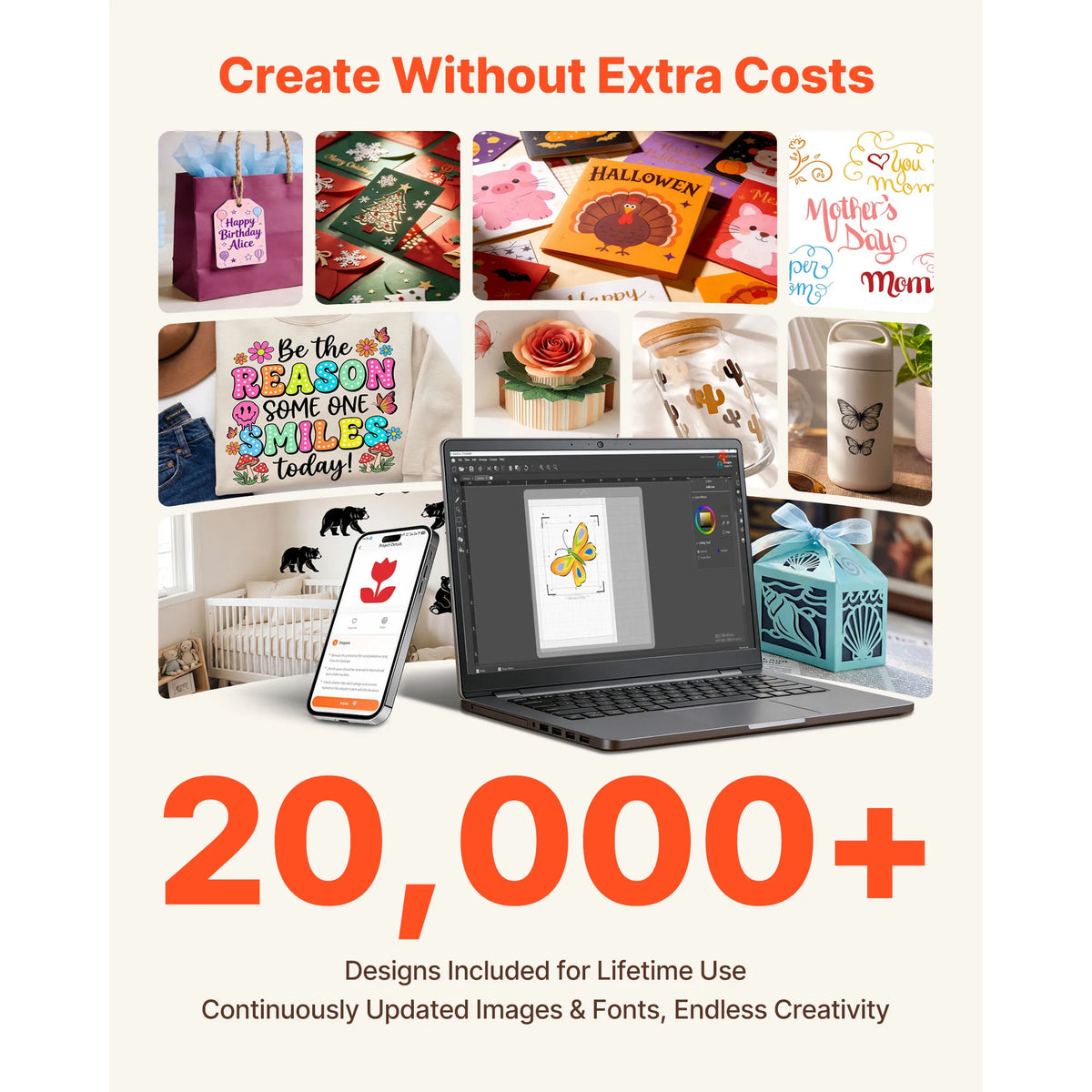 SucceBuy Vinyl Cutter With Touchscreen And Built In Design Resources