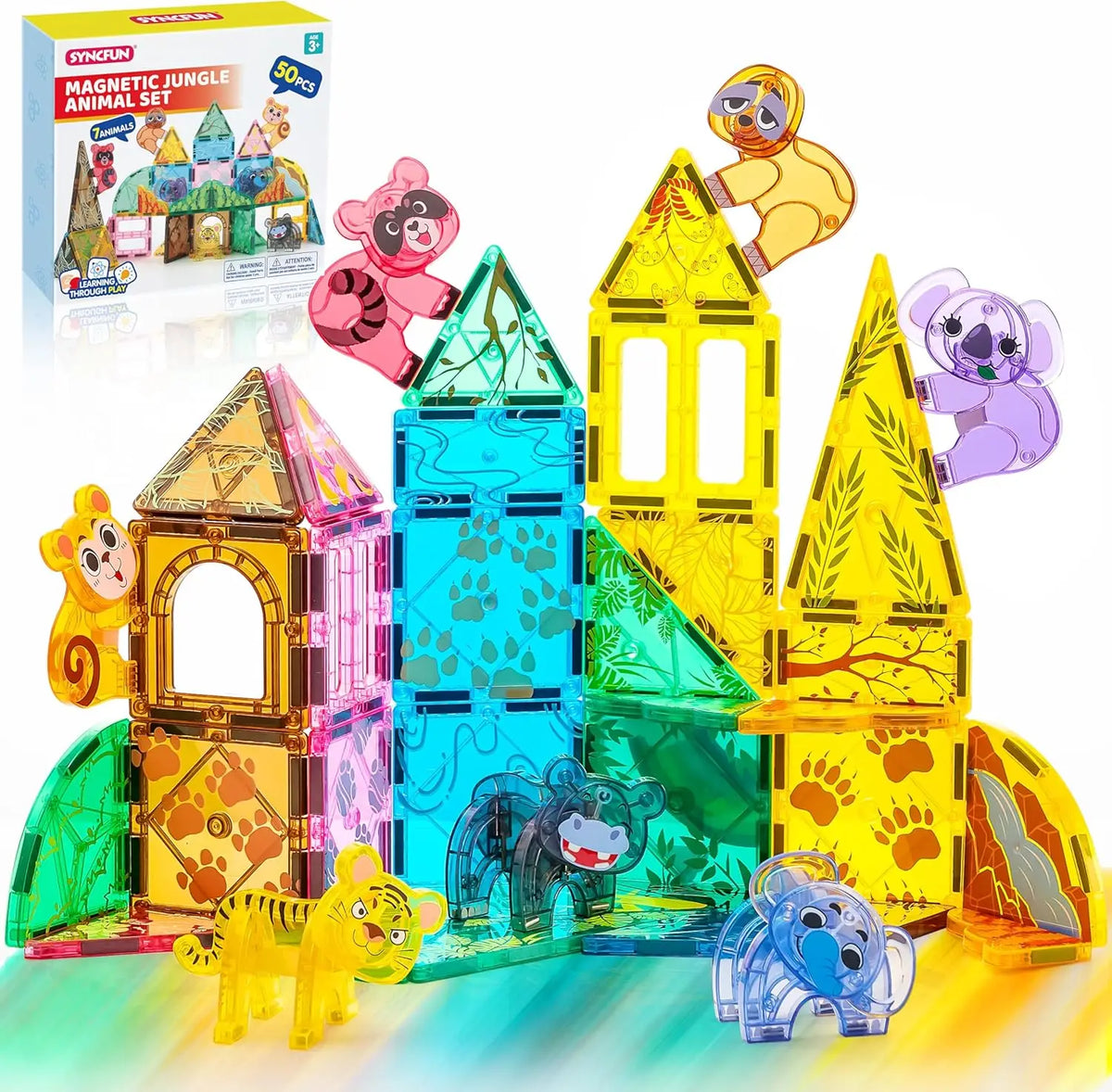 Joyfy Magnetic Building Tiles And Vehicle Construction Set For Kids