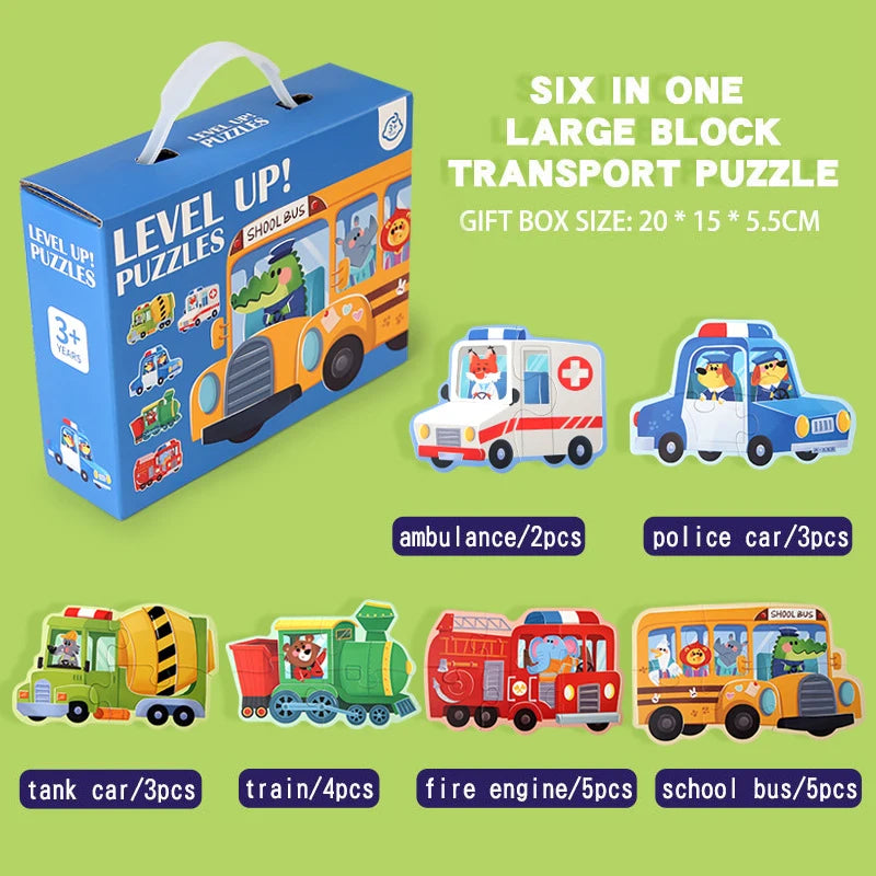 Animal Jigsaw Puzzles For Toddlers Montessori Early Learning Toy Set