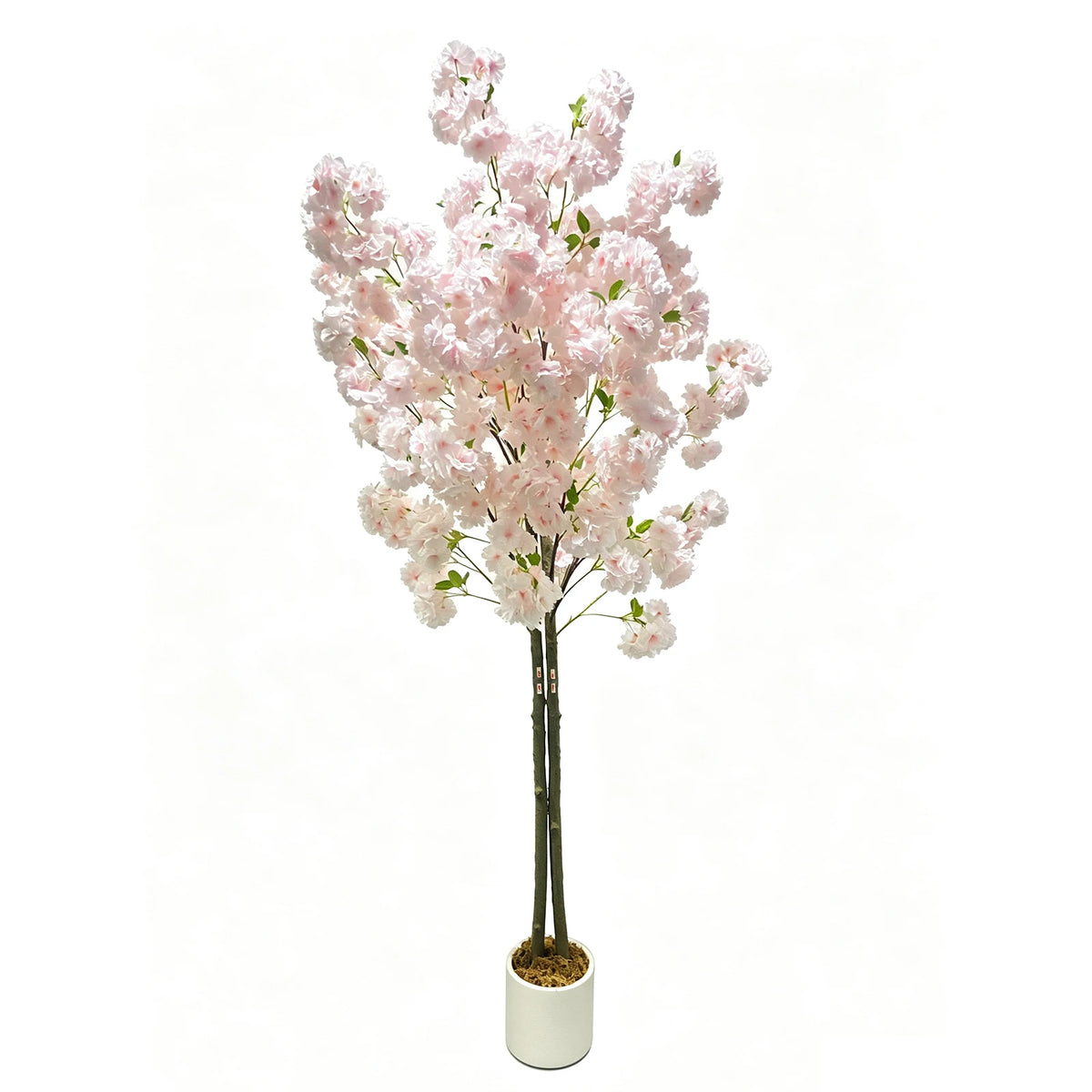 Studyset Artificial Cherry Blossom Tree Double Trunk Silk Plant Decor