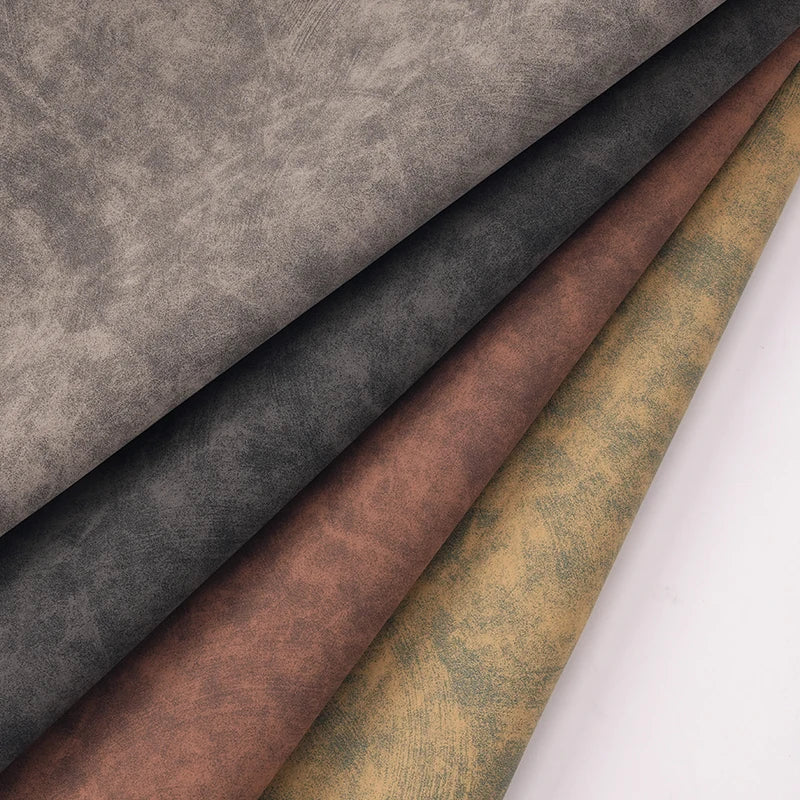 Waterproof PU Leather Fabric Soft Distressed Material DIY Sewing Crafts
