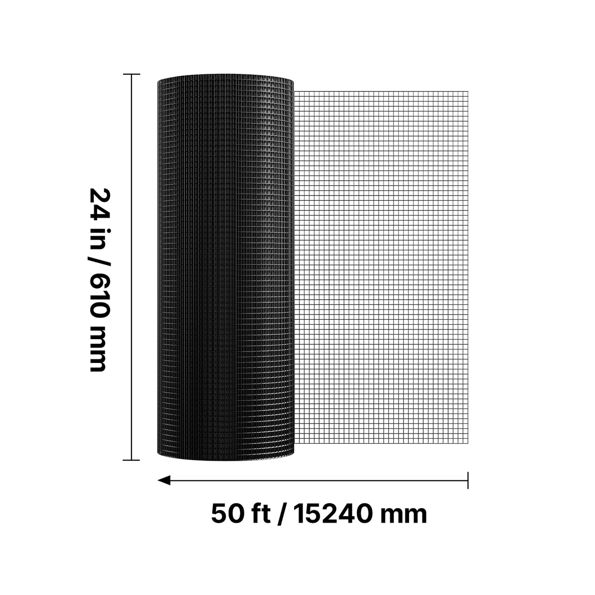 SucceBuy Galvanized Vinyl Coated Welded Wire Mesh for Garden Fencing