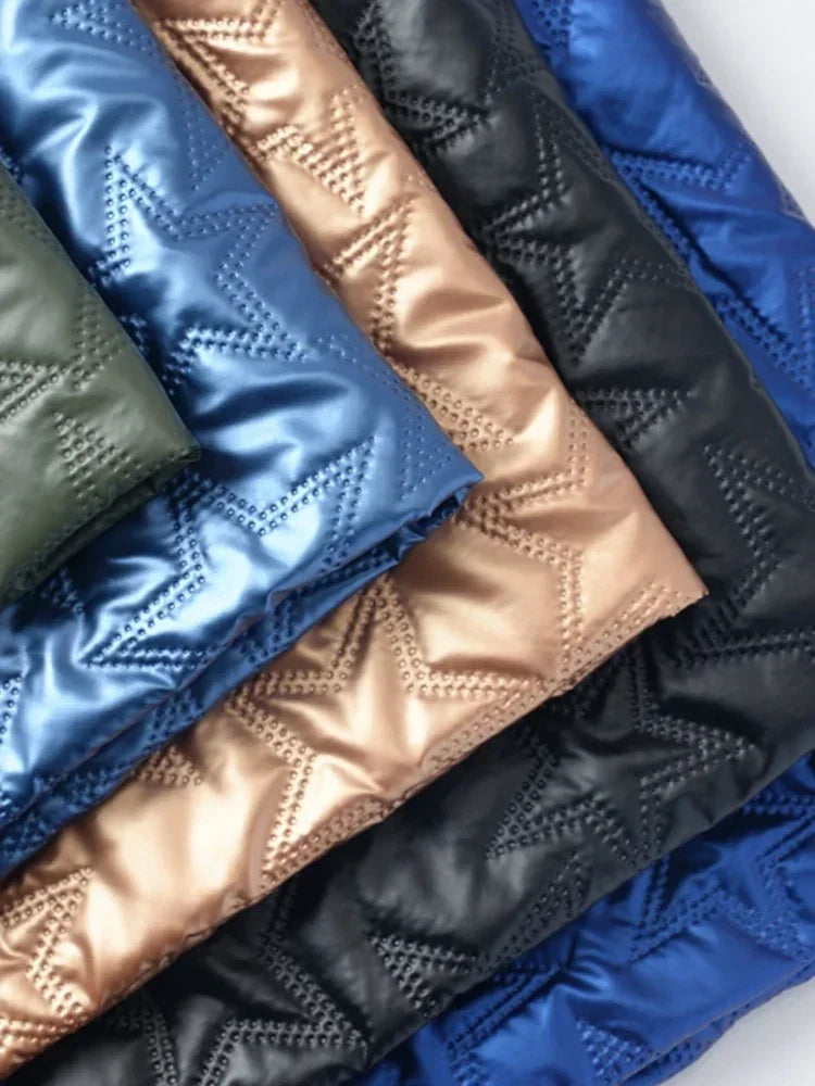 PU Artificial Leather Fabric Star Pattern For Sewing And Crafts