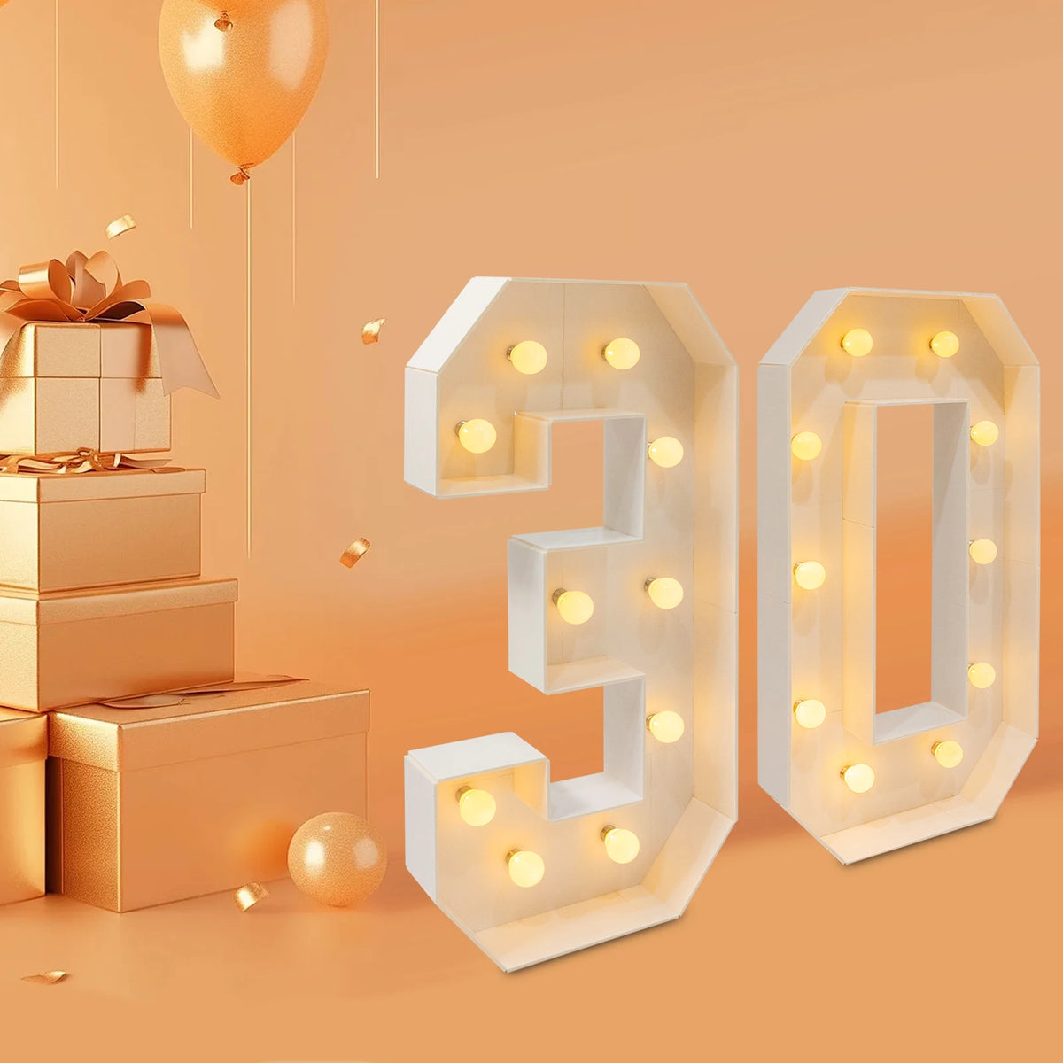 LED Light Up Numbers for Birthday Party Decorations