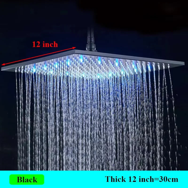 Shinesia LED Rainfall Shower Head With Changing Lights