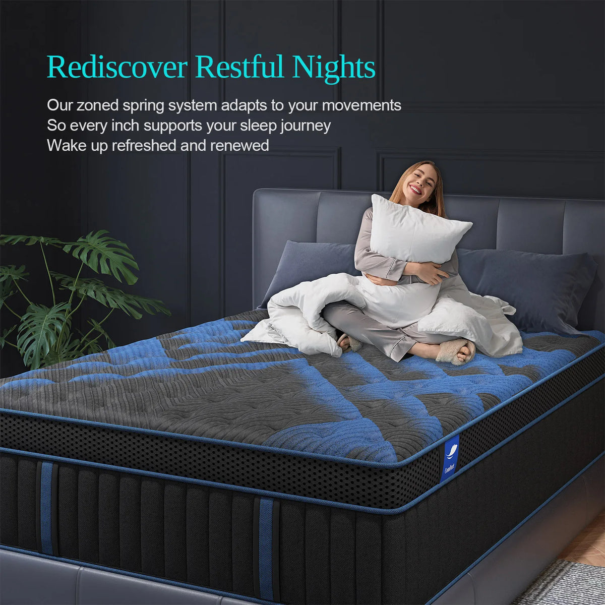 Sweetlove Gel Memory Foam Hybrid Pocket Spring Medium Firm Mattress