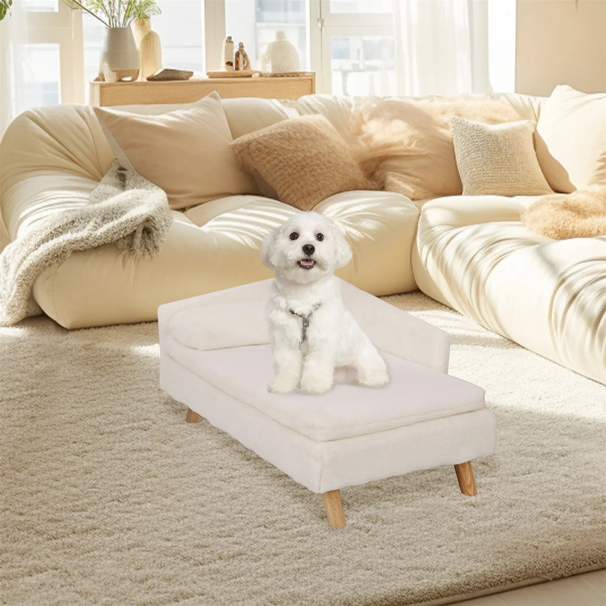 BINGOPAW Nordic Elevated Pet Bed With Waterproof Cozy Pad