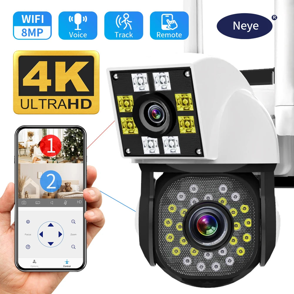 Neye Dual Lens Wireless WiFi Outdoor Security Camera Night Vision
