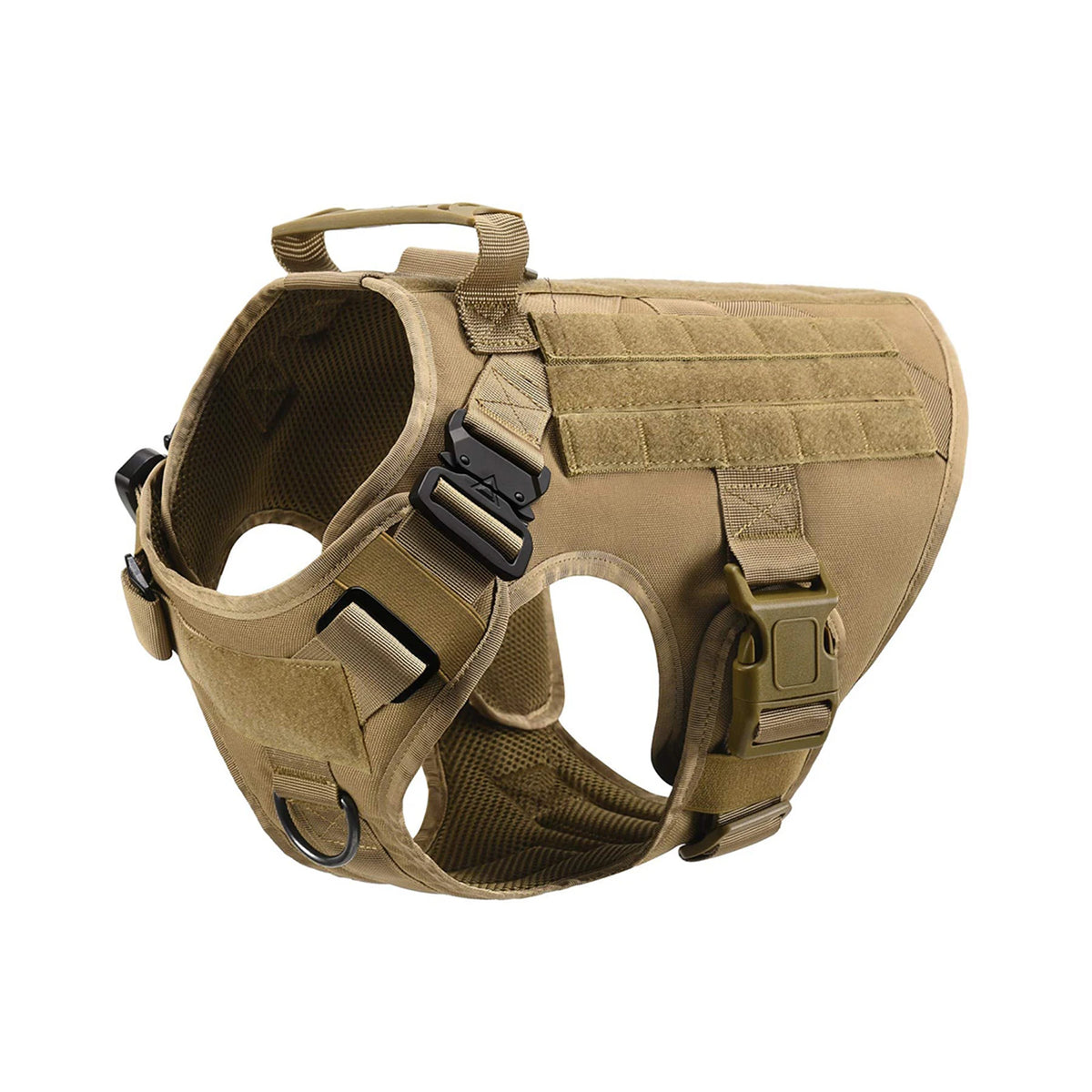 Petavel Tactical Dog Harness With Molle Pouches And Leash