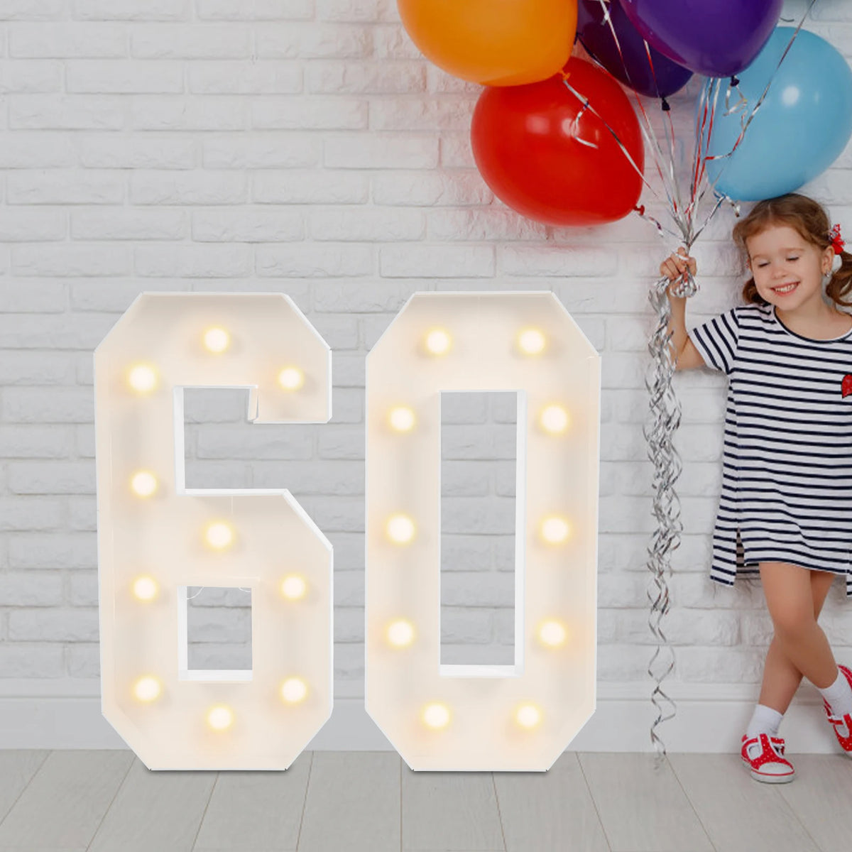 LED Light Up Numbers for Birthday Party Decorations