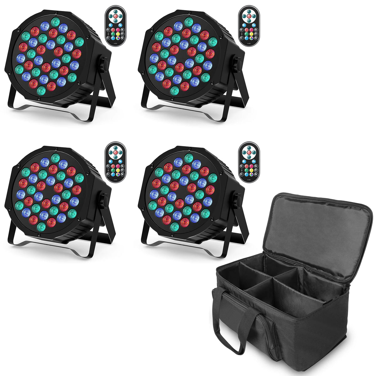 Datewink LED Par Stage Lights With DMX512 for DJ Events