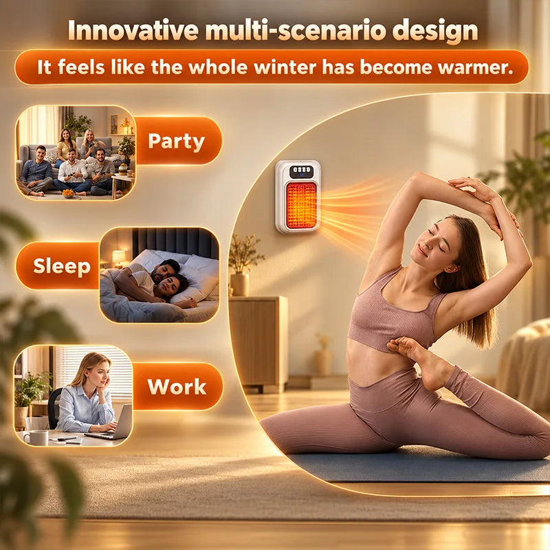 Portable Electric Patio Heater Warm Air Fan For Indoor Use