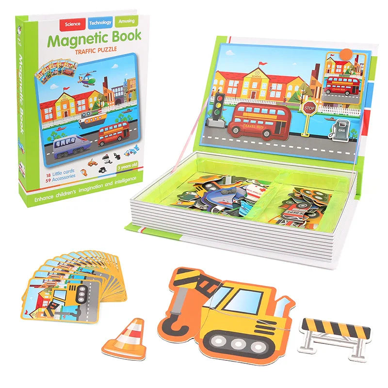 Montessori Magnetic Busy Book Puzzle Game for Kids Educational Toy