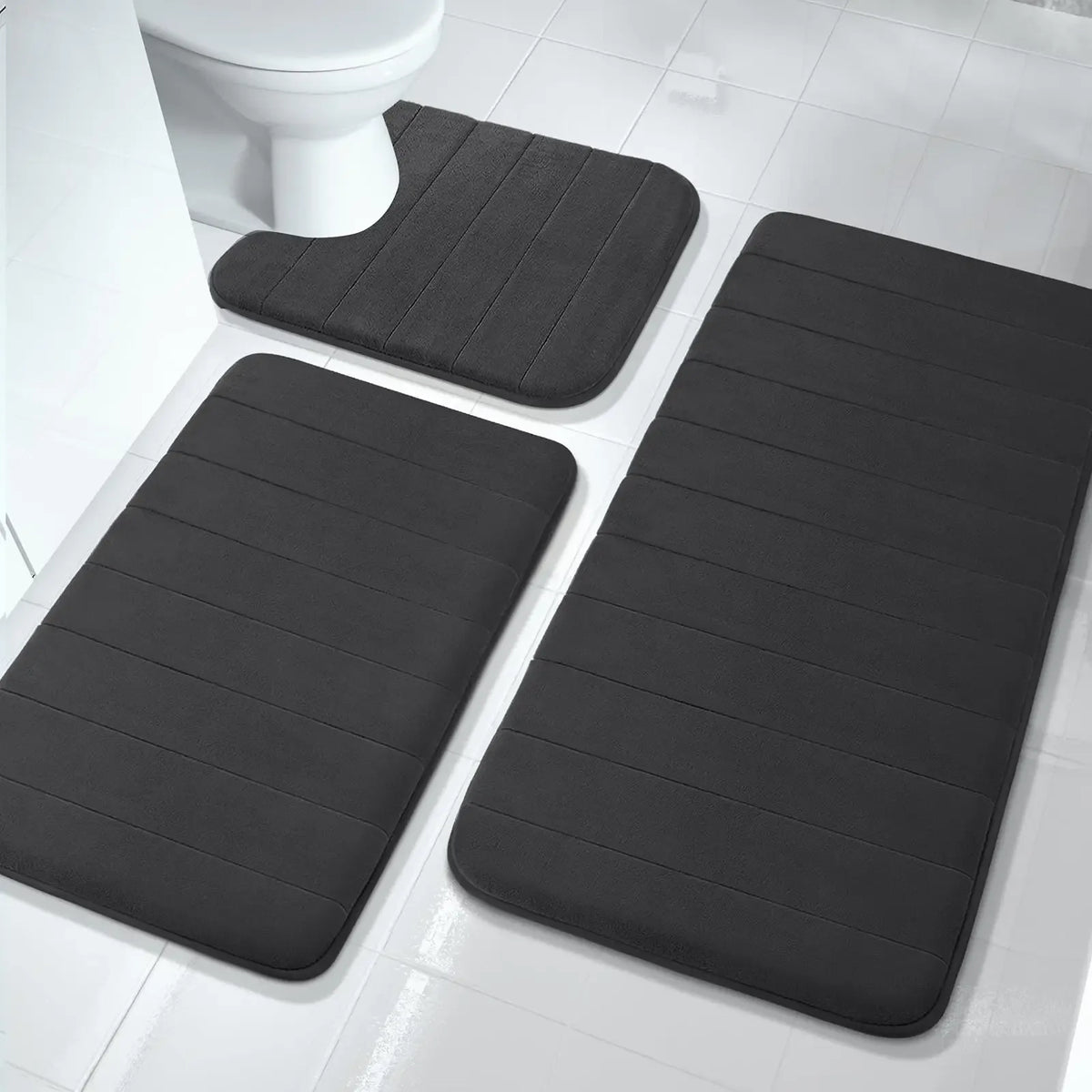 Non Slip Memory Foam Mat Designed For Quick Bathroom Drying