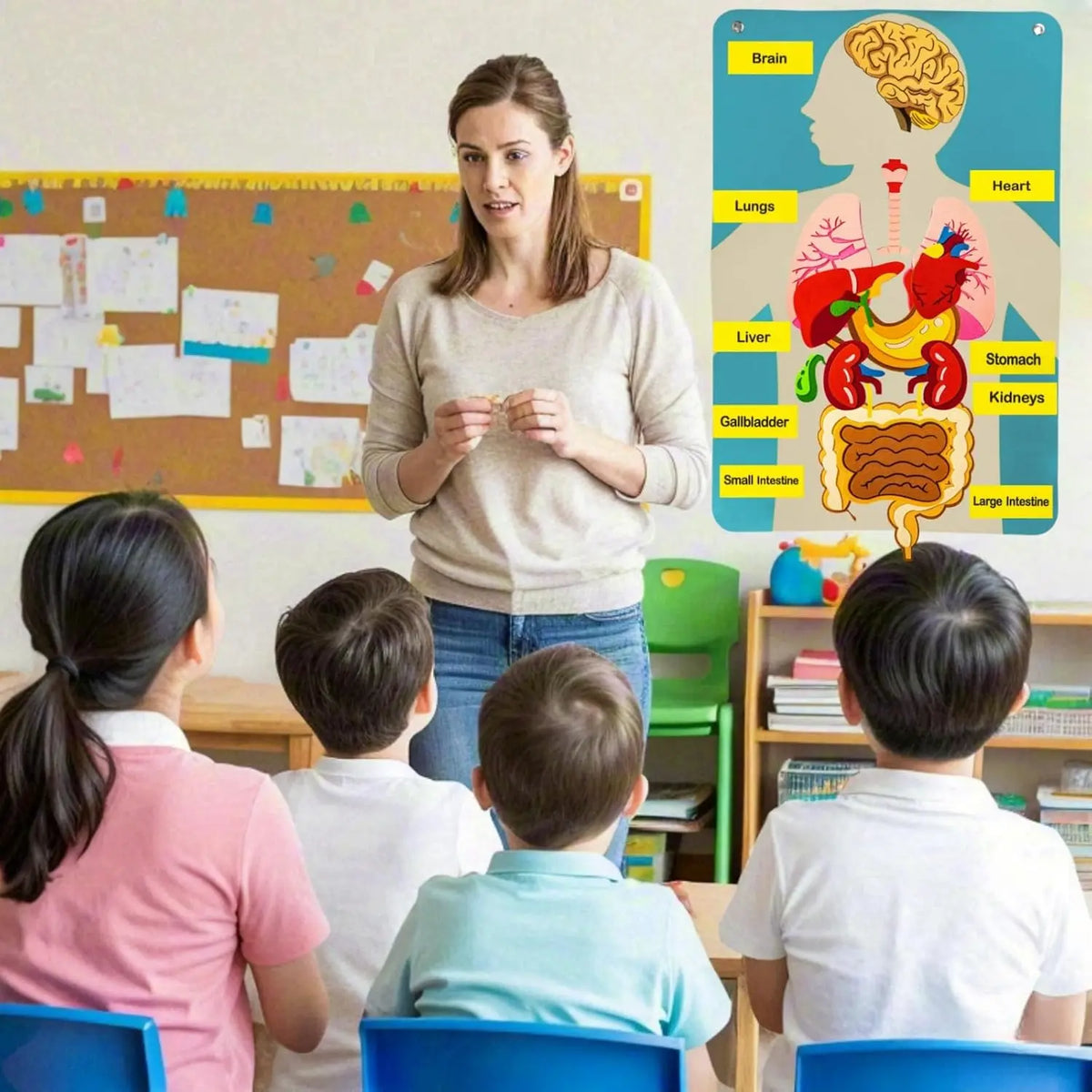 Montessori Human Body Parts Felt Board Learning Stories for Kids