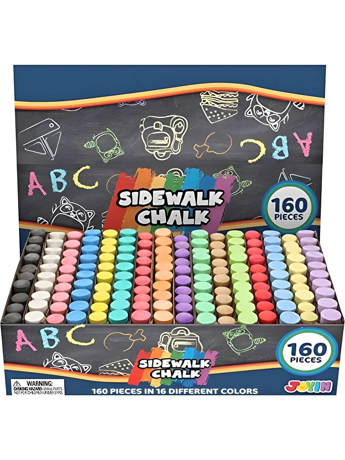 Joyfy Washable Sidewalk Chalk Set for Outdoor Art and Play