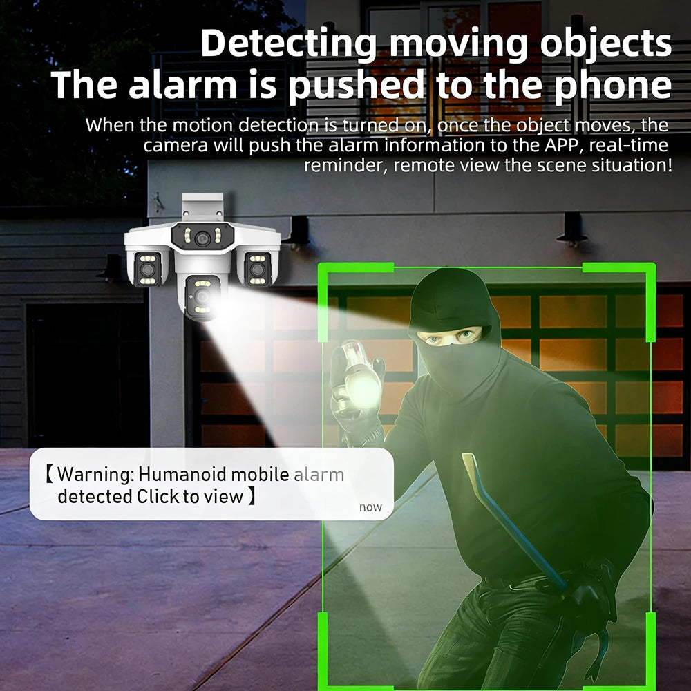 Cugo Triple Lens WiFi PTZ Outdoor Security Camera System