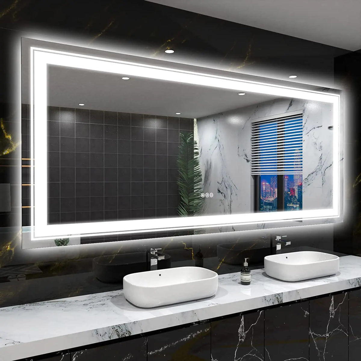 Wisfor Led Anti Fog Dimmable Bathroom Vanity Mirror