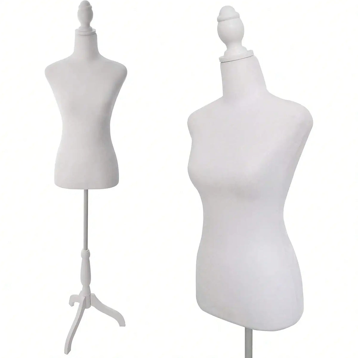 Female Mannequin Dress Form Torso With Adjustable Tripod Stand