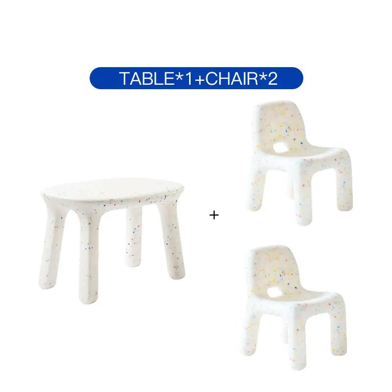 DECOPAI Kids Study Table And Chairs Set With Backrests