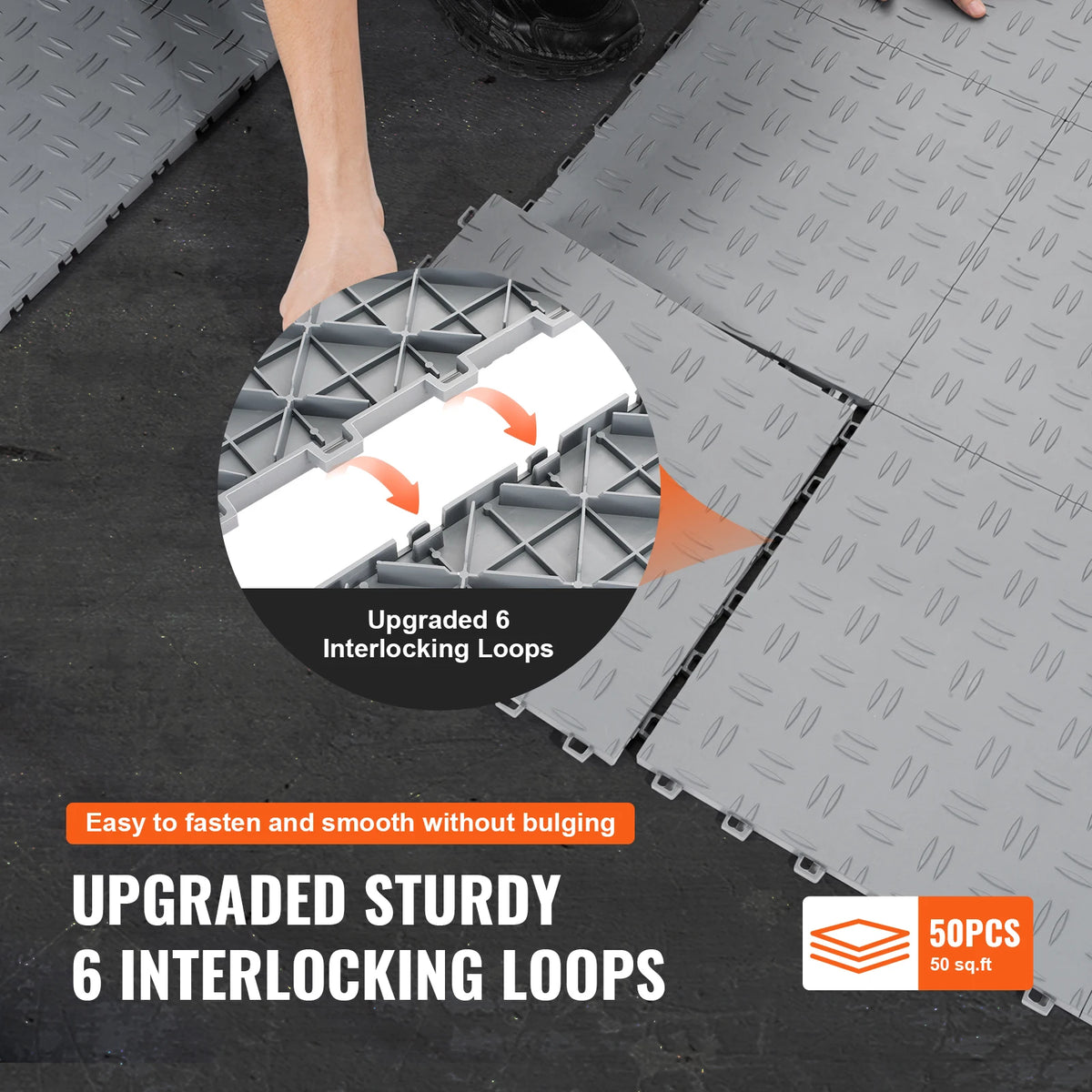 Interlocking Garage Floor Tiles Non Slip PP Mats For Basements
